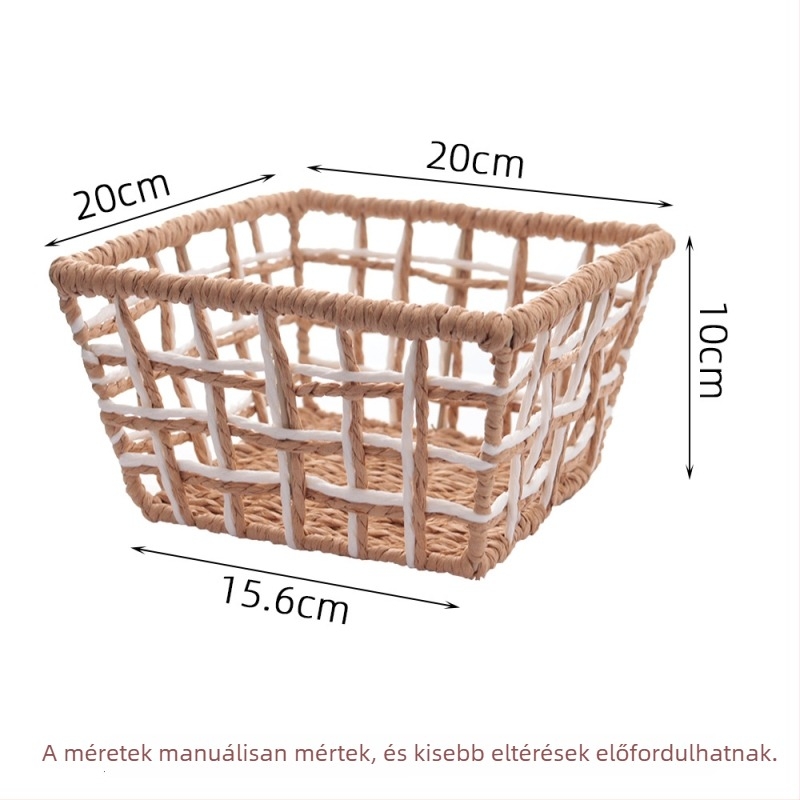 Kreatív, színes szövött tárolókosár ékszerekhez, hajgumikhoz, edényekhez, teafilterekhez és kávécsomagokhoz