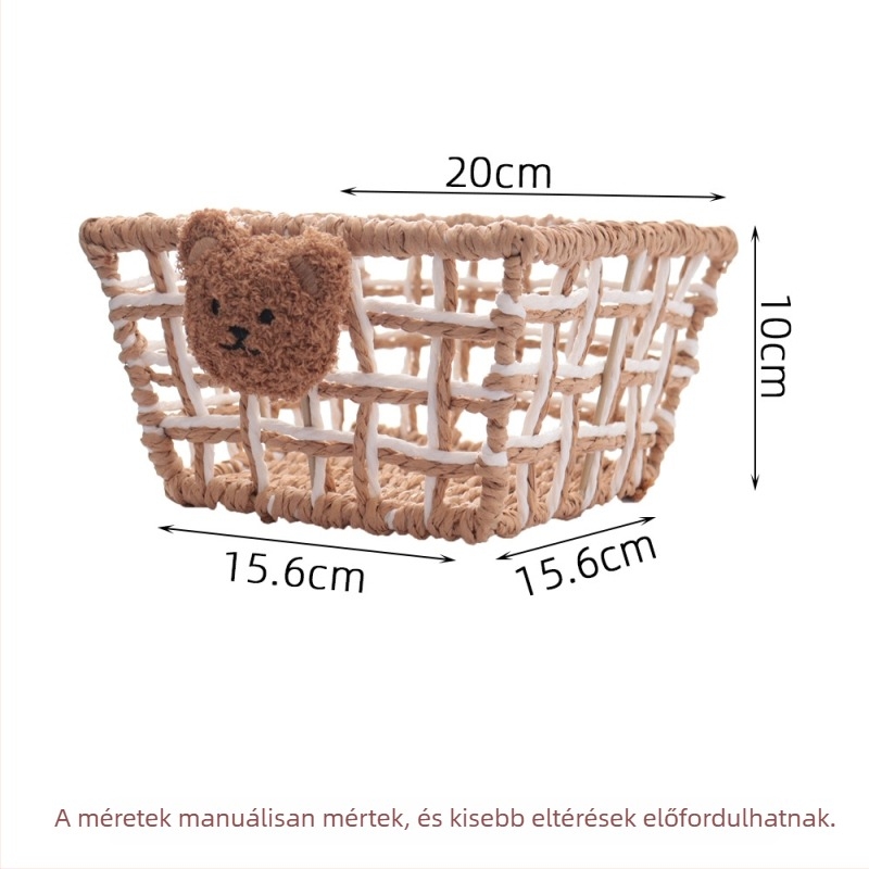 Kreatív, színes szövött tárolókosár ékszerekhez, hajgumikhoz, edényekhez, teafilterekhez és kávécsomagokhoz