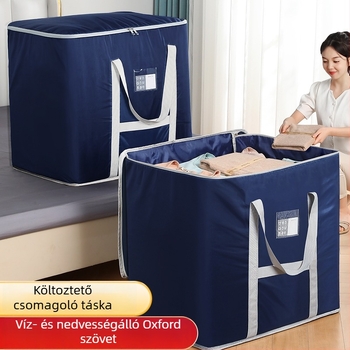 Vízálló költöztető táska, nagy kapacitású, takarók és ruhák tárolására, Oxford szövésű anyagból