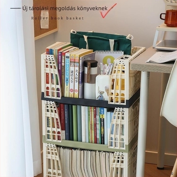 Kerekes könyv-tároló doboz diákoknak, az osztályteremben az asztal alatt, hordozható