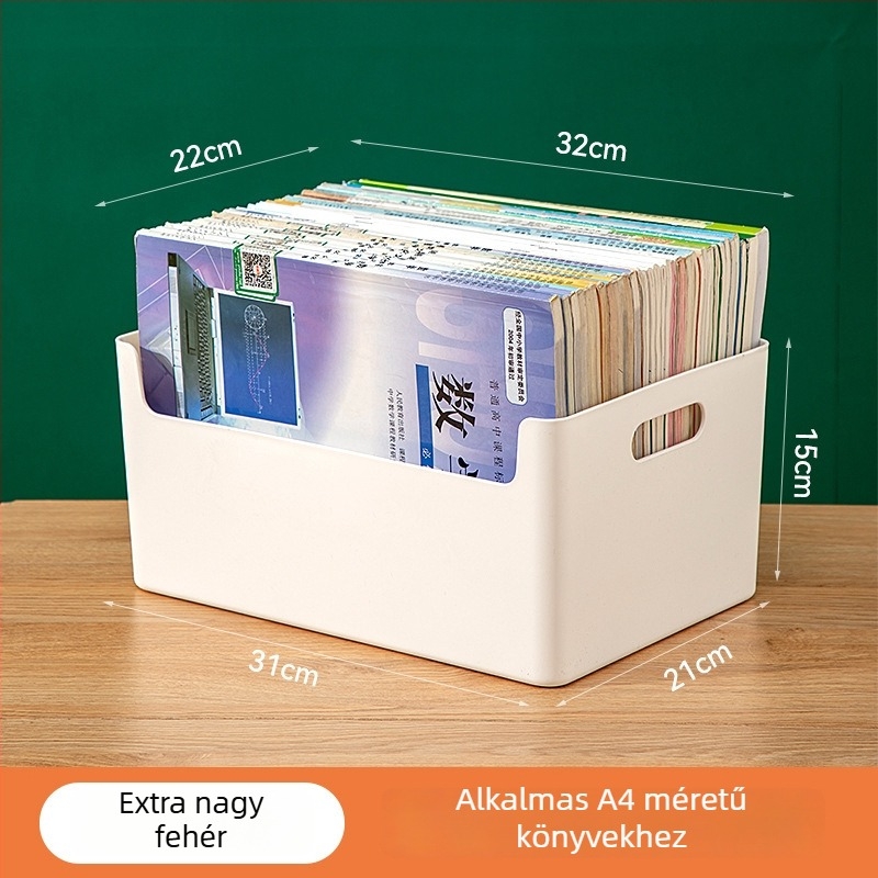 A4-es fájl tároló doboz az asztalhoz – dokumentumok és könyvek rendezésére