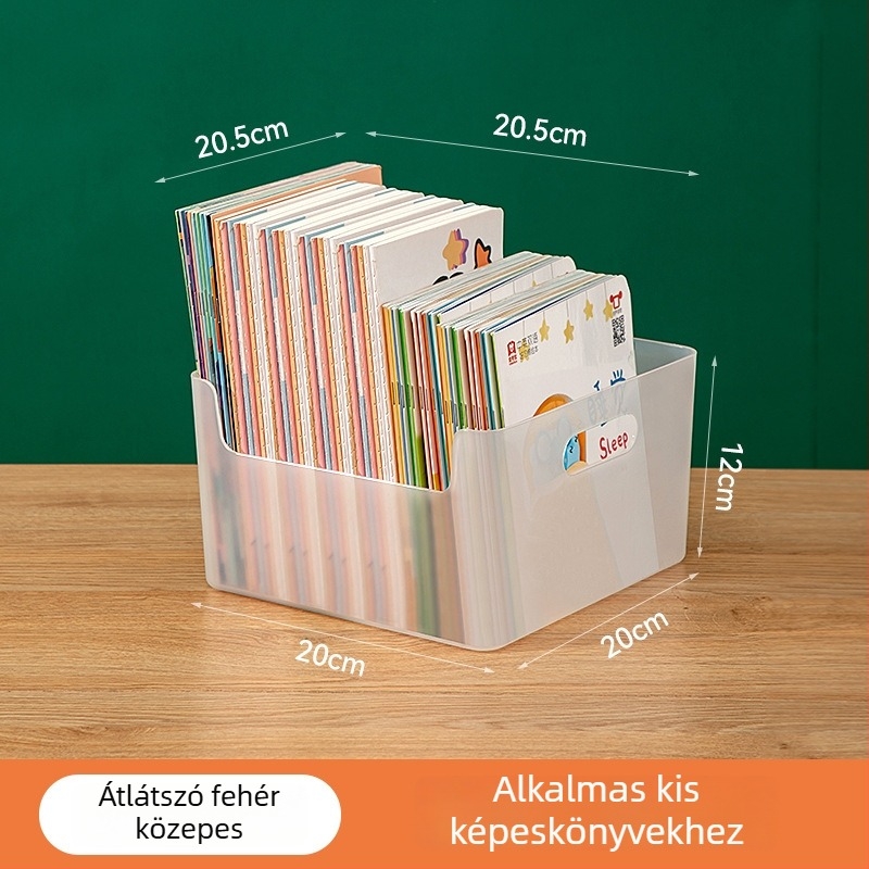 A4-es fájl tároló doboz az asztalhoz – dokumentumok és könyvek rendezésére