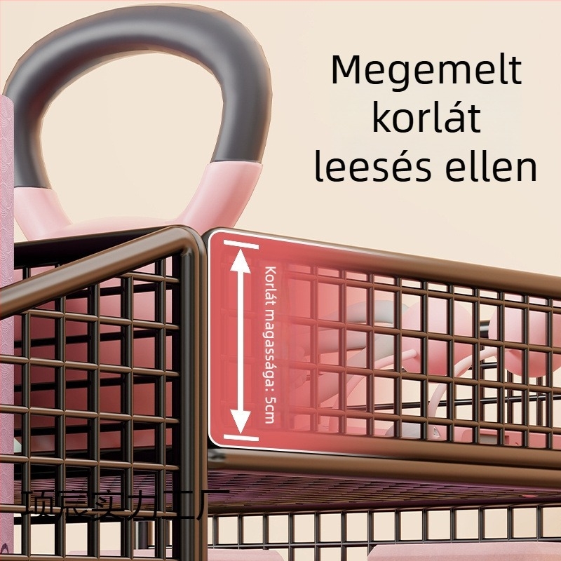 Hordozható otthoni tároló polc edzőtermi felszerelésekhez, jóga matrac és kosárlabda tárolására