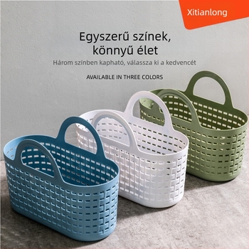 Xitianlong 7165/7166 Rattan tárolókosár, kézi fürdőkosár ruháknak és fürdőszobai szervezéshez