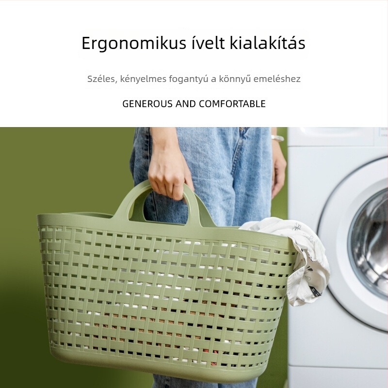 Xitianlong 7165/7166 Rattan tárolókosár, kézi fürdőkosár ruháknak és fürdőszobai szervezéshez