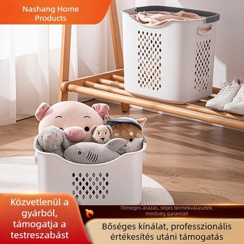 Vízálló piszkos ruhák kosara rekeszekkel, fürdőszobai tároláshoz