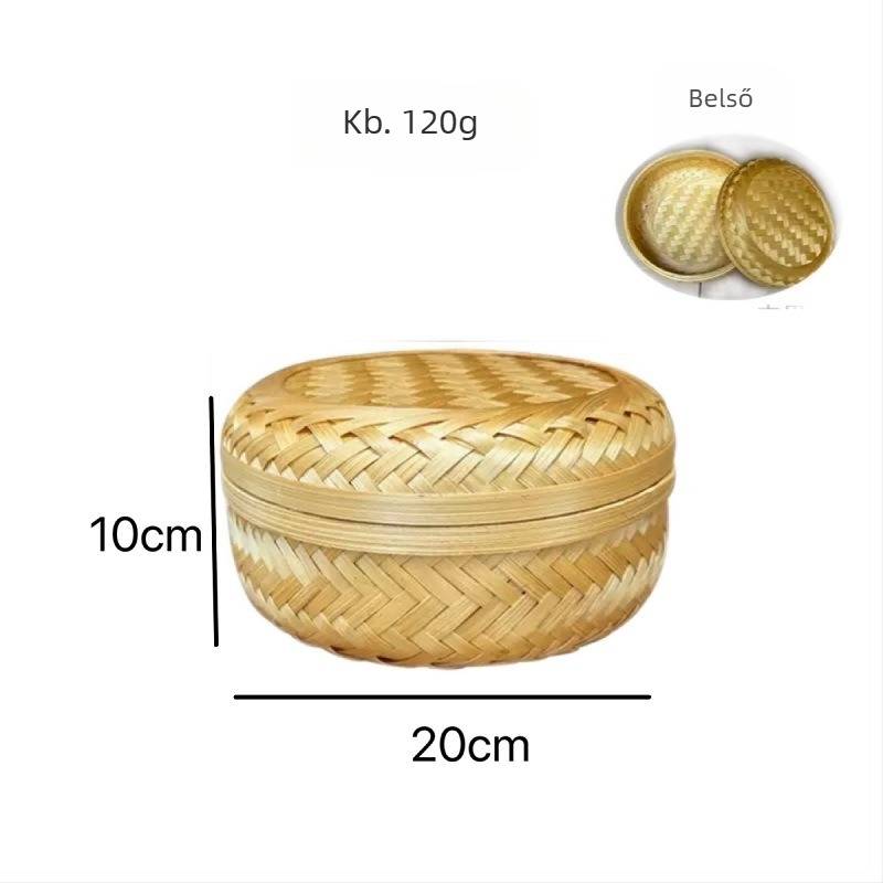 Rattan gyümölcs- és snackkosár, japán stílusú tároló, szövött asztali kosár otthonra
