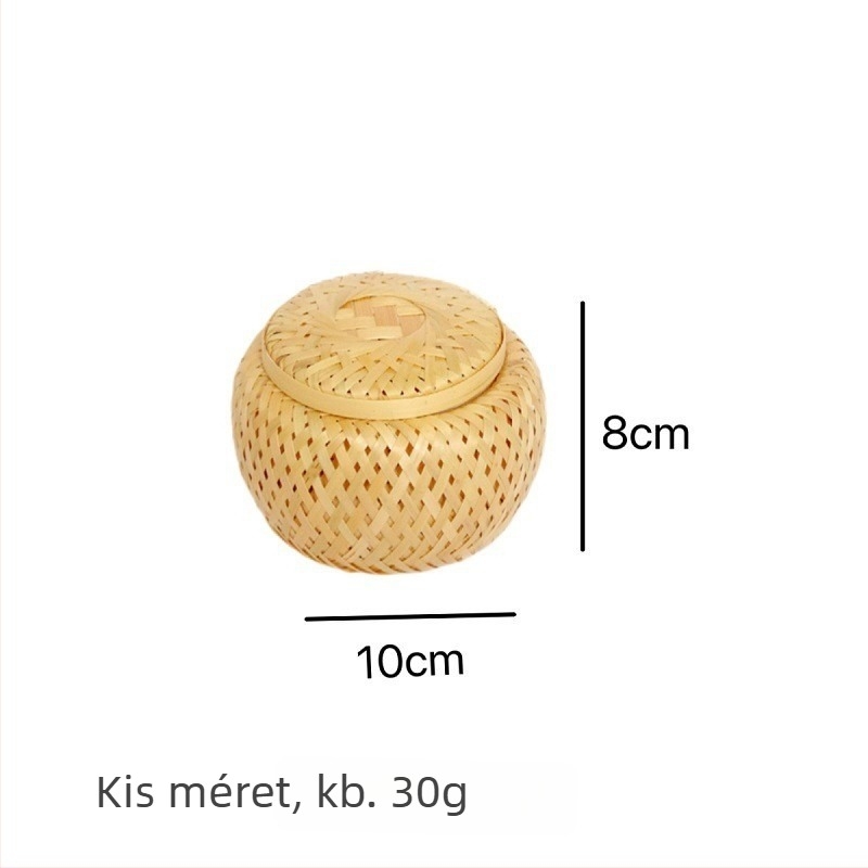 Rattan gyümölcs- és snackkosár, japán stílusú tároló, szövött asztali kosár otthonra