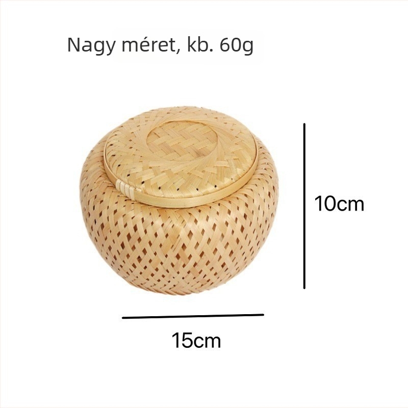 Rattan gyümölcs- és snackkosár, japán stílusú tároló, szövött asztali kosár otthonra