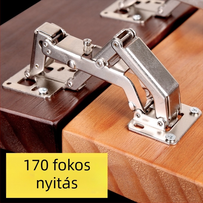3-4 cm vastag ajtópanel, nagy szögű csuklópánt, 130-170°, fúrás nélkül, szekrényajtóhoz
