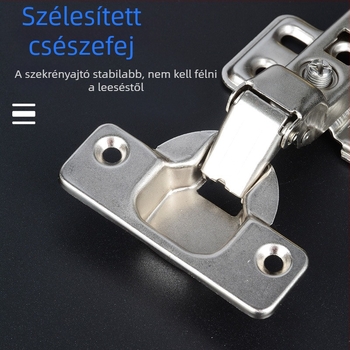 Kétfokozatú hidegen hengerelt acél szekrénypánt, fogantyú nélküli, nyomásra nyíló, csendes, rugó nélküli