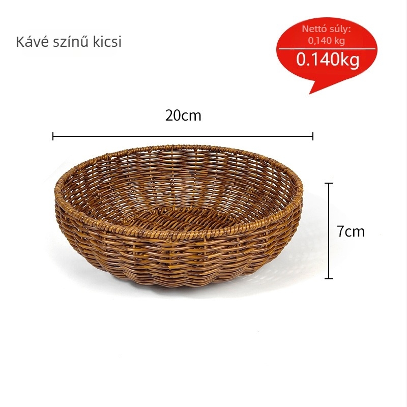Kézzel készített, európai stílusú tárolókosár otthoni dekorációhoz, ideális falatok, gyümölcsök és zöldségek tárolására.
