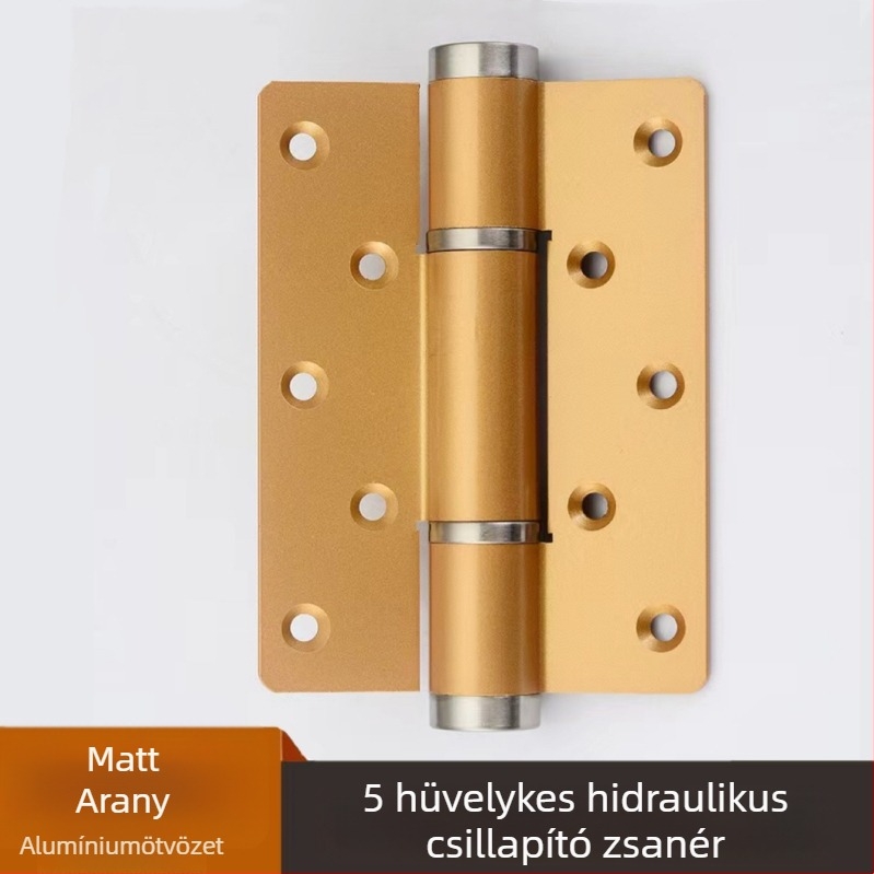 Rejtett ajtózsanér alumínium ötvözetből, 5 hüvelyk, hidraulikus csillapítás, csendes zárás