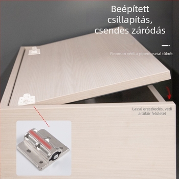 Ultra vékony sminkasztal-balamelyek csillapítóval, felfelé nyíló, felületre szerelt hardver