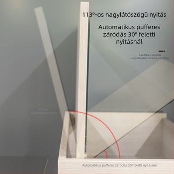 Ultra vékony sminkasztal-balamelyek csillapítóval, felfelé nyíló, felületre szerelt hardver