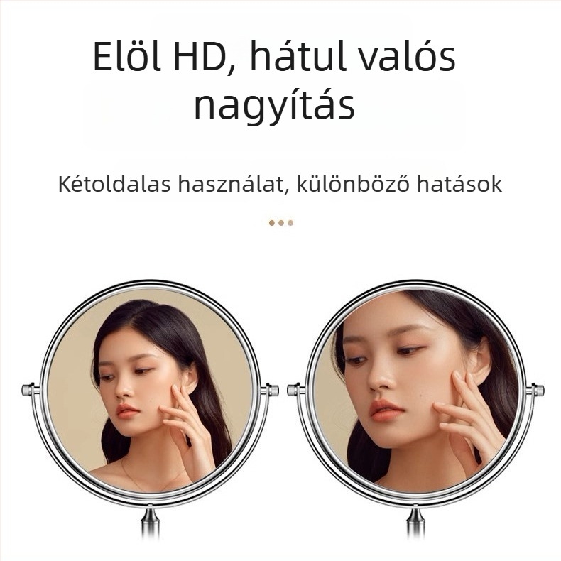 Kétoldalas asztali sminktükör kozmetikai szalon és iroda számára, ultra éles nagyítás, hordozható otthoni sminkeléshez