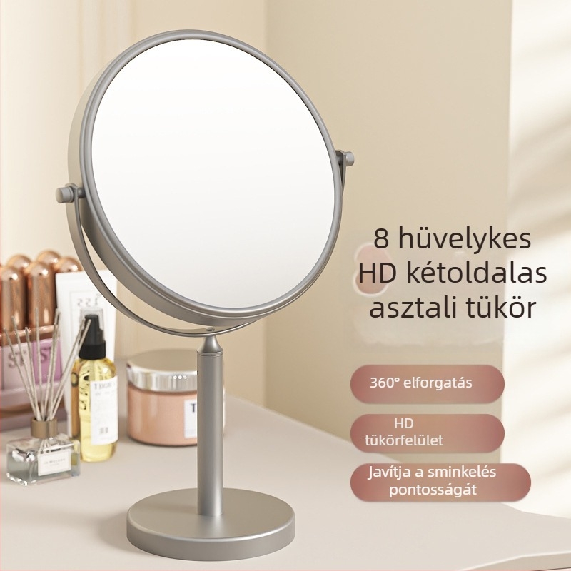 Kétoldalas asztali sminktükör kozmetikai szalon és iroda számára, ultra éles nagyítás, hordozható otthoni sminkeléshez