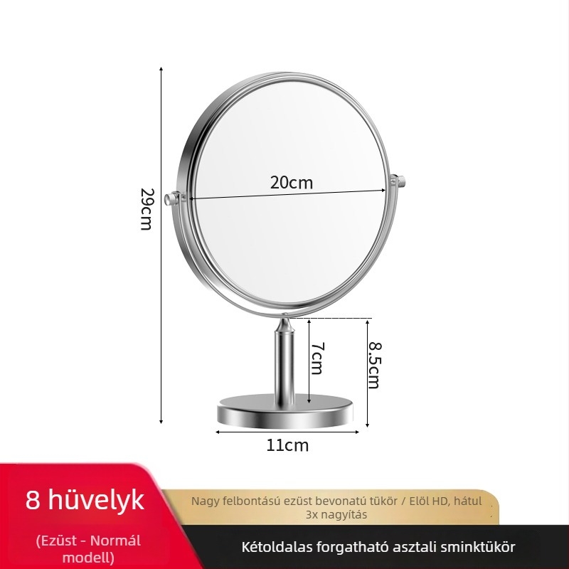Kétoldalas asztali sminktükör kozmetikai szalon és iroda számára, ultra éles nagyítás, hordozható otthoni sminkeléshez