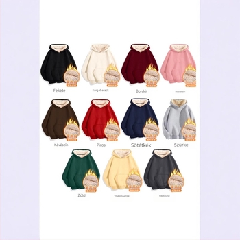 Férfi kapucnis pulóver fleece 460 g, húzókötéllel, laza szabású, mindennapi stílus