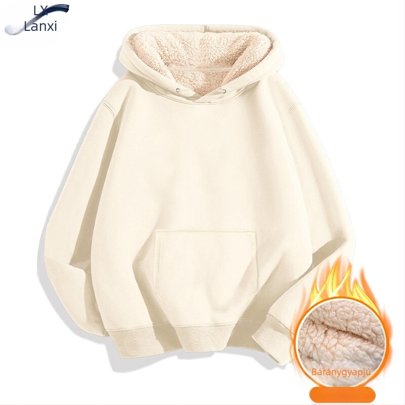 Férfi kapucnis pulóver fleece 460 g, húzókötéllel, laza szabású, mindennapi stílus