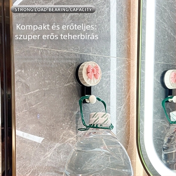 Ragasztóval ellátott szívókampó, fúrás nélkül, falra szerelhető törölközőtartó fürdőszobába és a konyhába, teherbíró