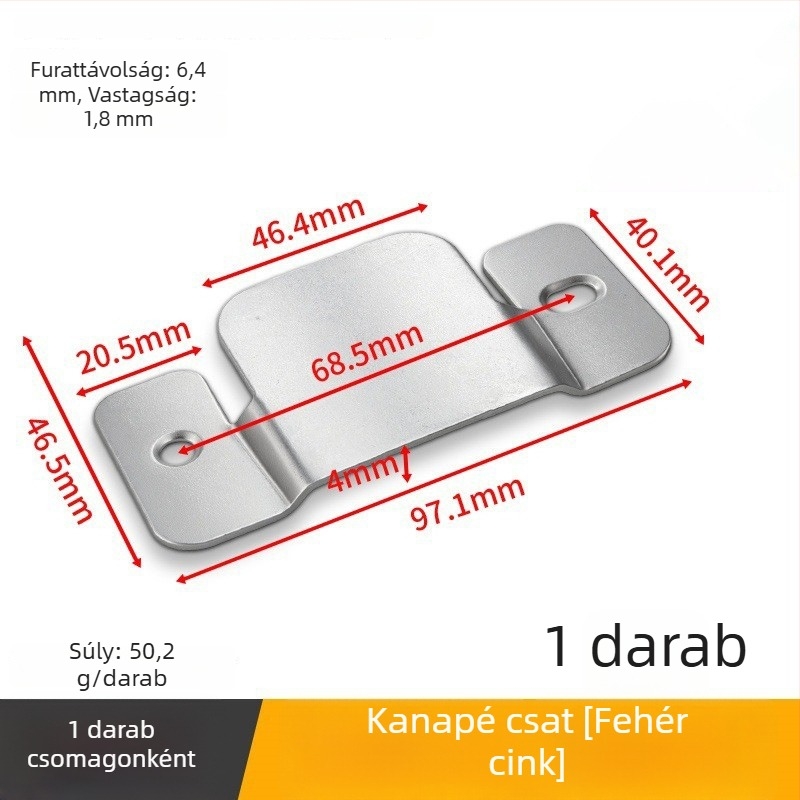 Hegy alakú csat – anti-elmozduló rögzítő készlet bútorokhoz, kanapé és ágy összekapcsolására