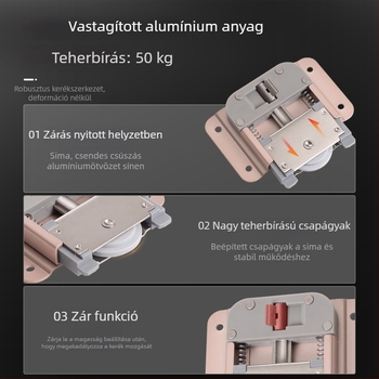 Felszínre szerelt csúszó ajtó vezető sín TV-szekrényhez és könyvtárhoz, kétoldali tompító, fémszerelvények
