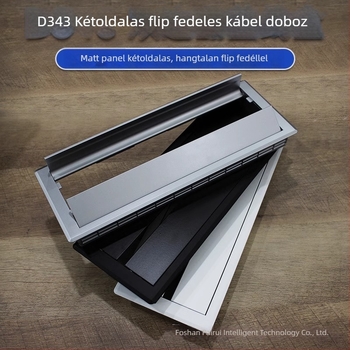 Asztali kábelkezelő doboz, kábelnyílás fedéllel és alsó tálcával, multifunkcionális 86-os aljzat, rejtett