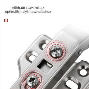 Háromfokozatú hidraulikus pánt, rézbevonatú, korrózióálló, nullszögű csillapítóval, vastagajtókhoz