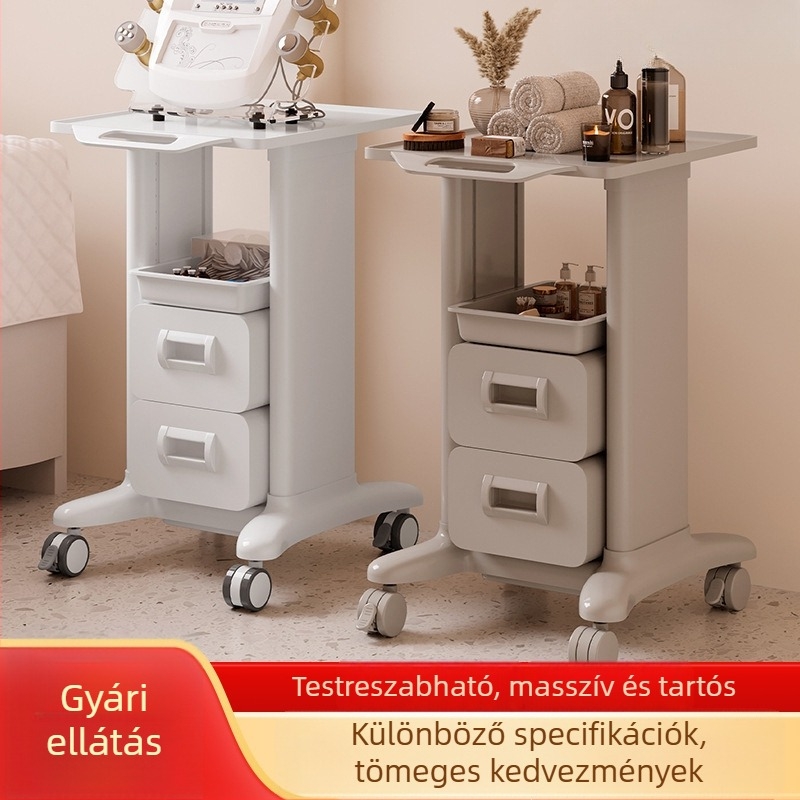 Mobil kozmetikai eszközök kocsi egy fiókkal és háromszintes tárolóval
