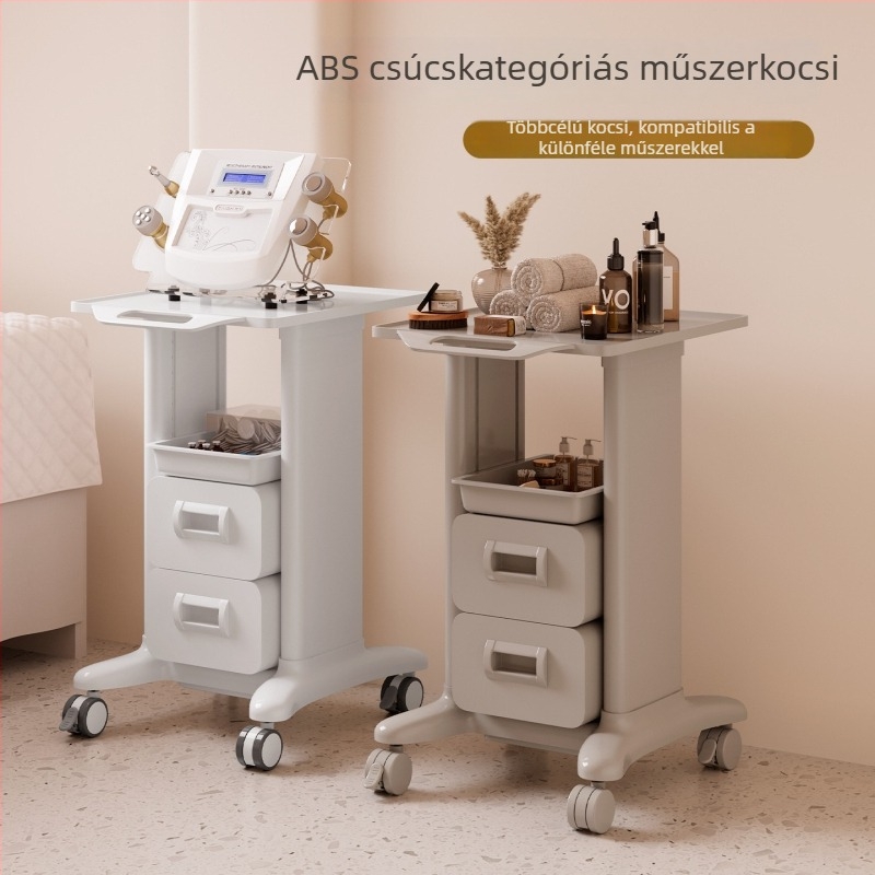 Mobil kozmetikai eszközök kocsi egy fiókkal és háromszintes tárolóval