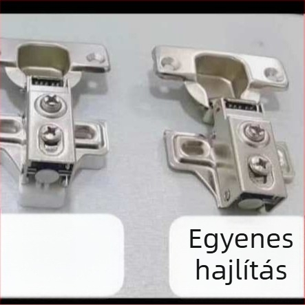 Gardrób ajtó rövid karú pánt, csendes hidraulikus csillapítóval, keskeny oldallapokhoz, repülőgép-stílusú pánt