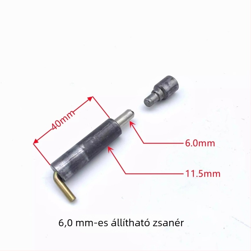 HL117 hengeres rugós zár és hegesztett ajtópántok, mozgatható felső és alsó ajtópánt, szénacél 3,5 mm