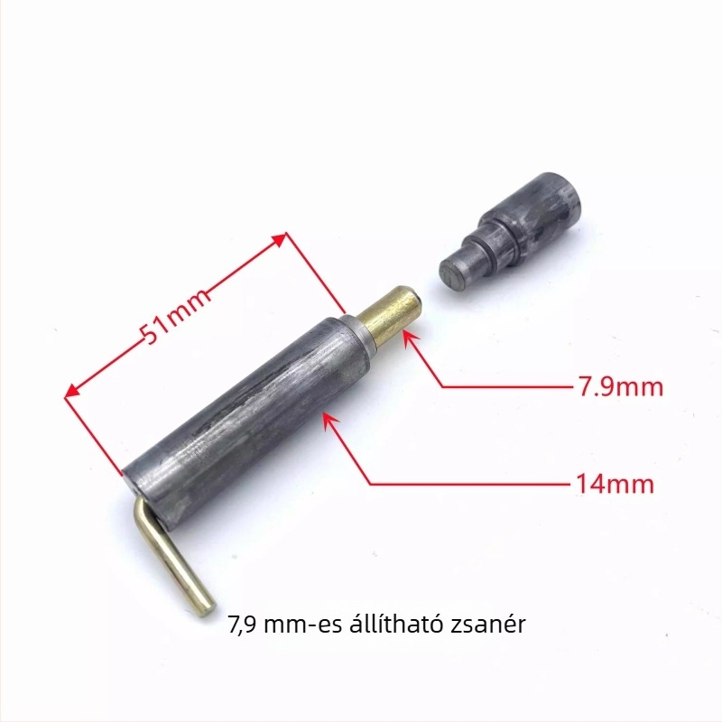 HL117 hengeres rugós zár és hegesztett ajtópántok, mozgatható felső és alsó ajtópánt, szénacél 3,5 mm