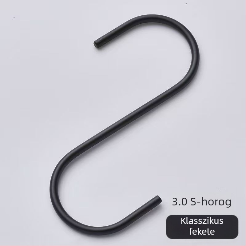 S-alakú kampók krómozott fémből, konyha és ruhásszekrényhez, tároláshoz és rendszerezéshez, 10 darabos készlet, 15 kg teherbírás, modern dizájn