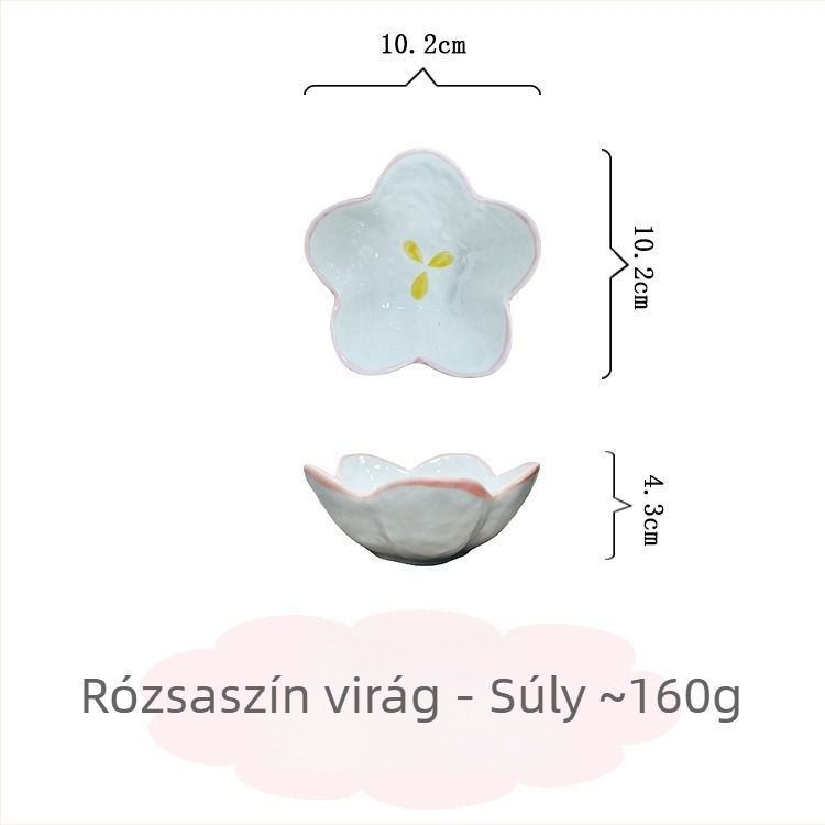 Kreatív kerámia mártótál karikatúra mintával, kézzel festett, kis tál szószokhoz