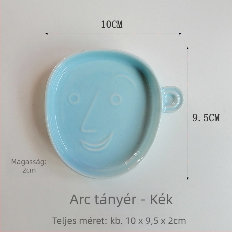 Kreatív kerámia mártótál karikatúra mintával, kézzel festett, kis tál szószokhoz