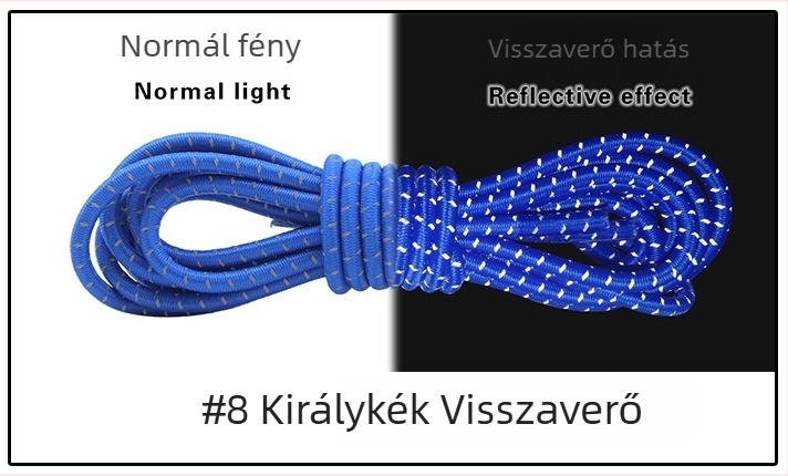 Rugalmas cipőfűzők kötés nélkül, hegymászáshoz, fényvisszaverő, hossz 100 cm, szélesség 3 mm, modell TS-1223, TUOSEN