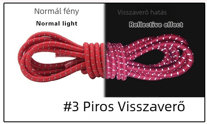 Rugalmas cipőfűzők kötés nélkül, hegymászáshoz, fényvisszaverő, hossz 100 cm, szélesség 3 mm, modell TS-1223, TUOSEN