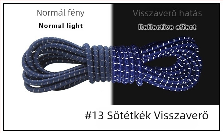 Rugalmas cipőfűzők kötés nélkül, hegymászáshoz, fényvisszaverő, hossz 100 cm, szélesség 3 mm, modell TS-1223, TUOSEN