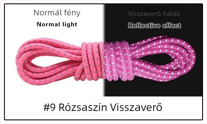 Rugalmas cipőfűzők kötés nélkül, hegymászáshoz, fényvisszaverő, hossz 100 cm, szélesség 3 mm, modell TS-1223, TUOSEN