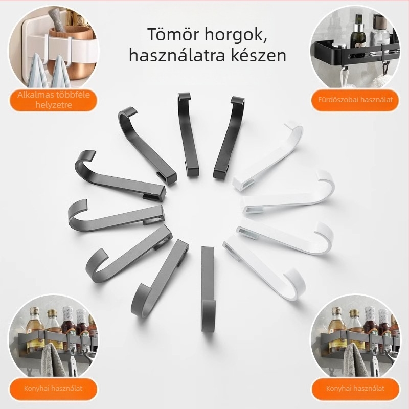 Pegboard akasztó alumínium ötvözetből, csúszó és levehető tartóval, tároló rács és akasztó számára