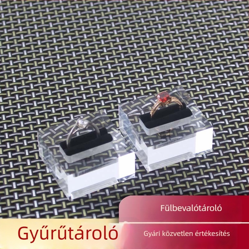Akril gyűrűk bemutató alap és fülbevaló bemutató lemez, prémium pult használatra