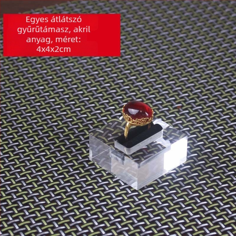 Akril gyűrűk bemutató alap és fülbevaló bemutató lemez, prémium pult használatra