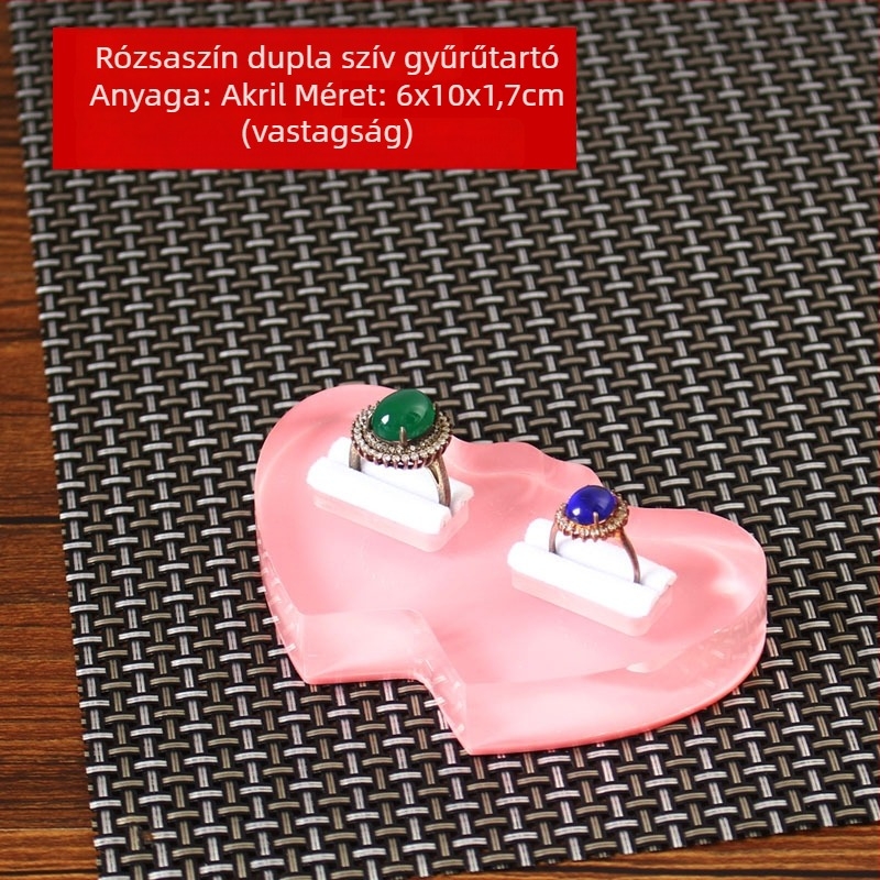 Akril gyűrűk bemutató alap és fülbevaló bemutató lemez, prémium pult használatra