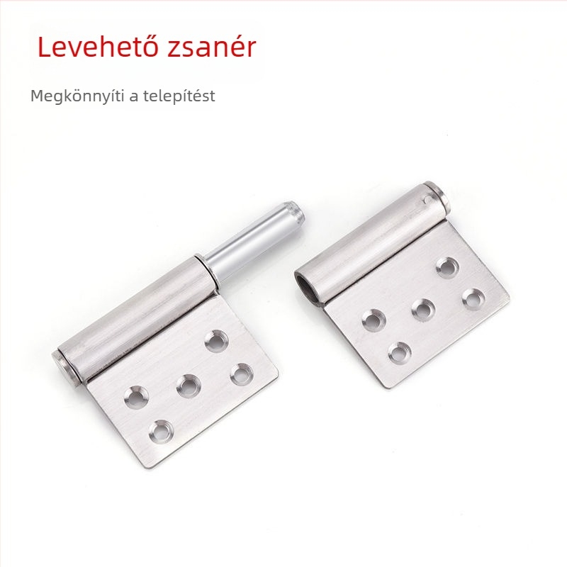 Rozsdamentes acélból készült univerzális zászló alakú pánt ajtókhoz és ablakokhoz, tűzálló, leszerelhető és forgó, modell J86999