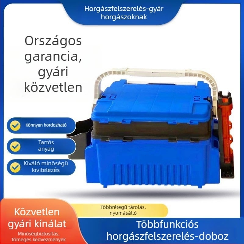 Többcélú tengeri horgász doboz, nagy kapacitású etető- és felszerelés tároló, kültéri használatra
