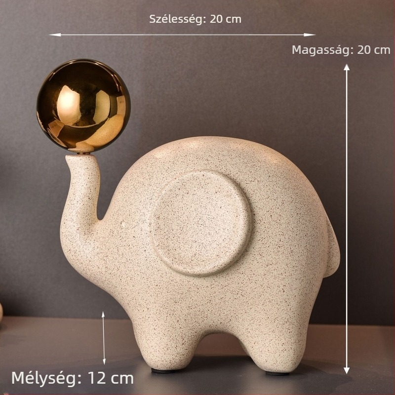 Modern fekete gyantaív aranyozott golyóval, asztali dísz
