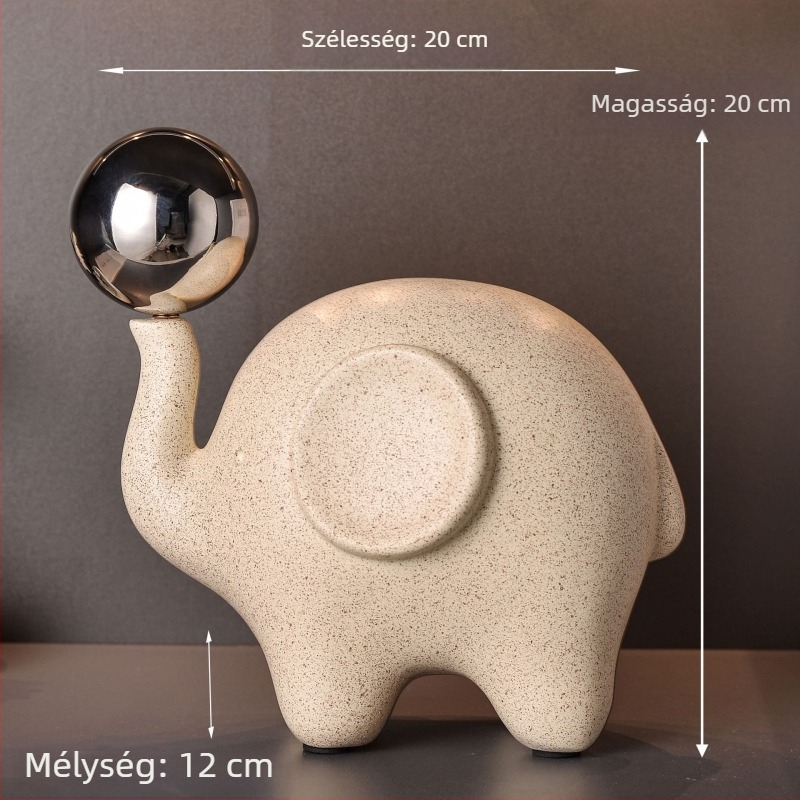 Modern fekete gyantaív aranyozott golyóval, asztali dísz
