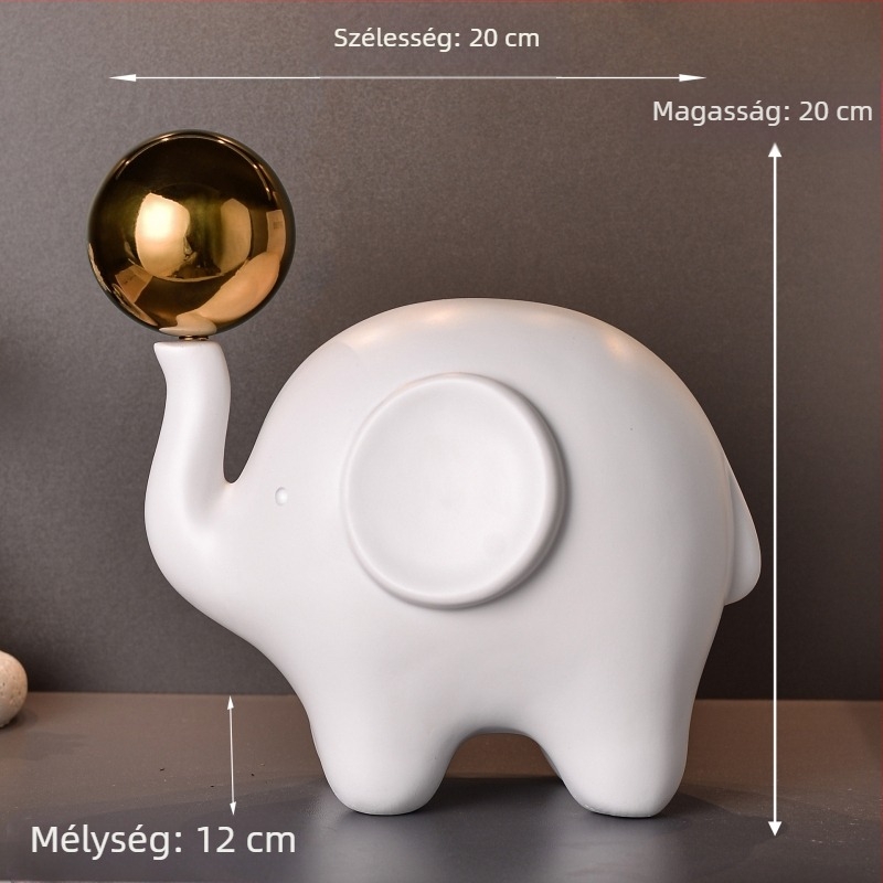 Modern fekete gyantaív aranyozott golyóval, asztali dísz